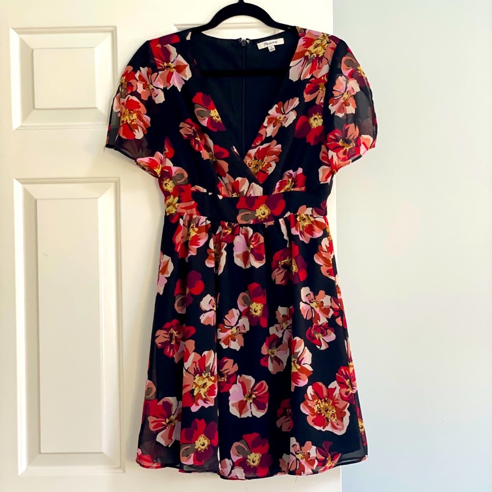Madewell Red Floral Dress